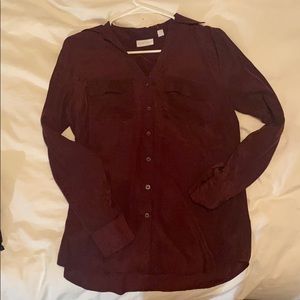 Maroon blouse size small by New York and company